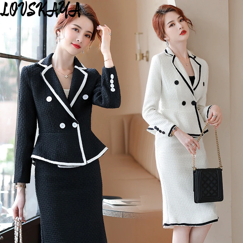 

Women's Long Sleeved Professional Formal Dress Set, OL Work Suit, Autumn and Winter Styles