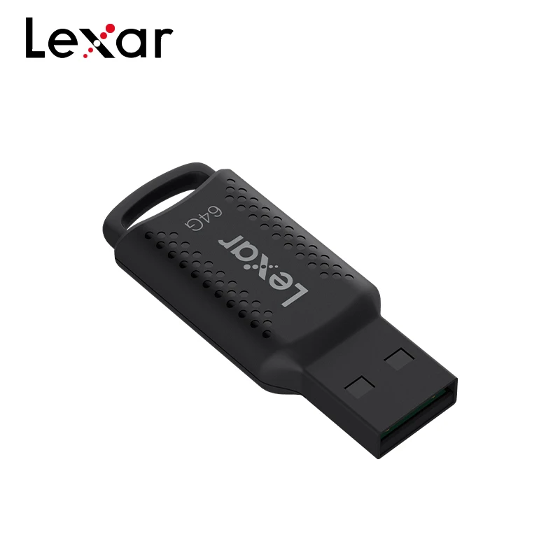 محرك فلاش Lexar USB 3.0 V400 64GB محرك أقراص فلاش أسود للكمبيوتر حتى 100 ميجابايت/ثانية قرص ذاكرة U