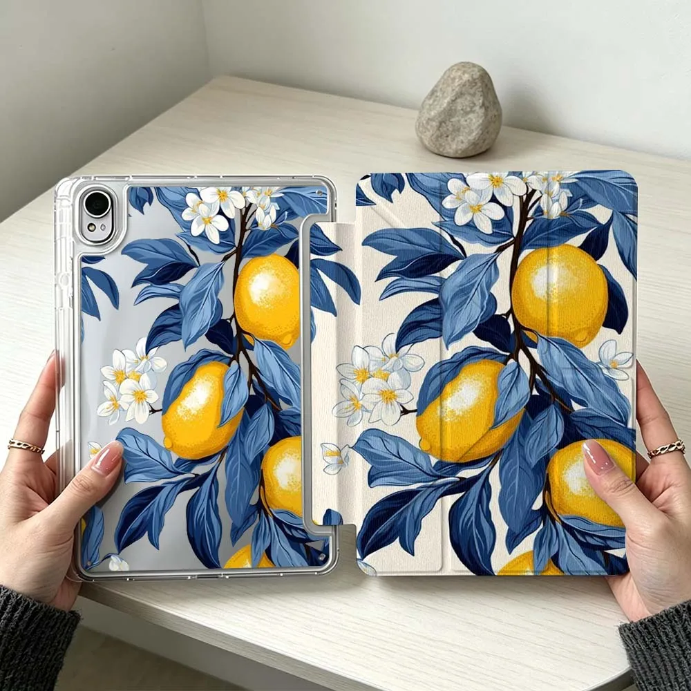 

Artistic Yellow Lemon Flower For Huawei MatePad Pro SE Air 12X Honor Pad 9 V9 GT X9a X9 Foldable 3Y Tablet Case Soft