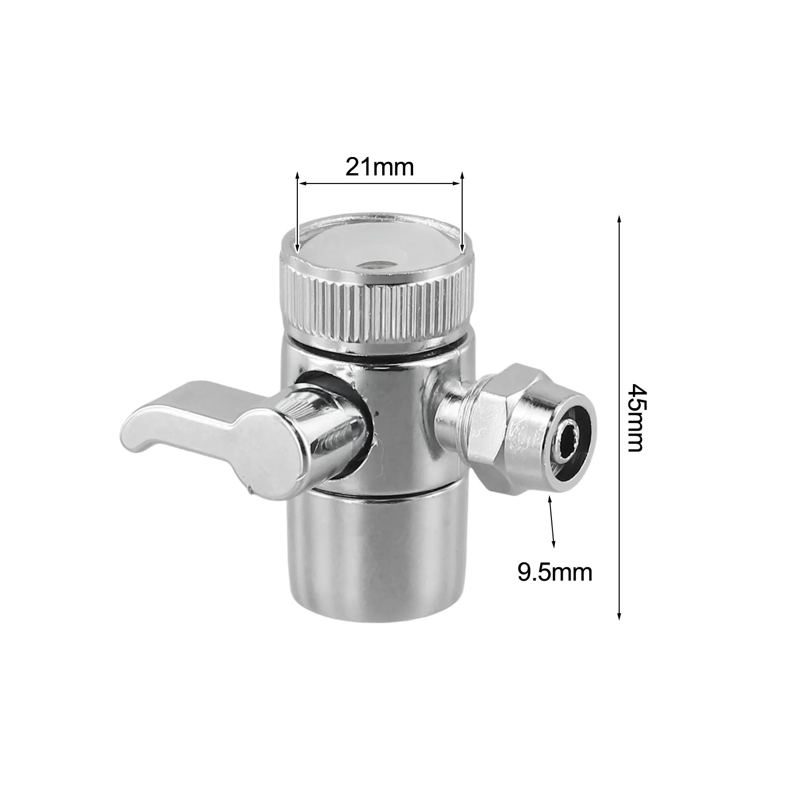 Water Diverter Valve for Household Faucets Zinc Alloy Water Control Converter with Multiple Connection Options
