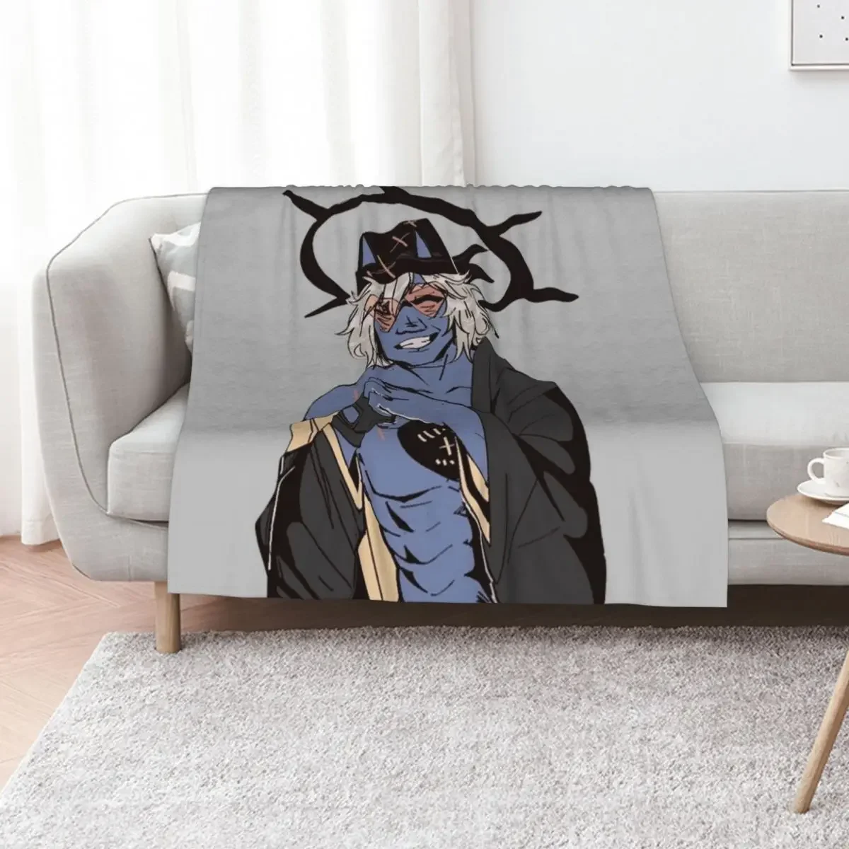 

Happy Chaos - Guilty Gear Throw Blanket Vintage Furrys Soft Plush Plaid Bed linens Blankets