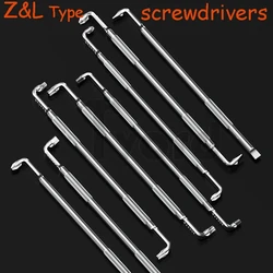 Lengthened Screwdriver Bit Phillips Slotted Hex Torx 90-Degree Right Angle Elbow Magnetic Z/L Shape Bit Driver S2 175/160mm