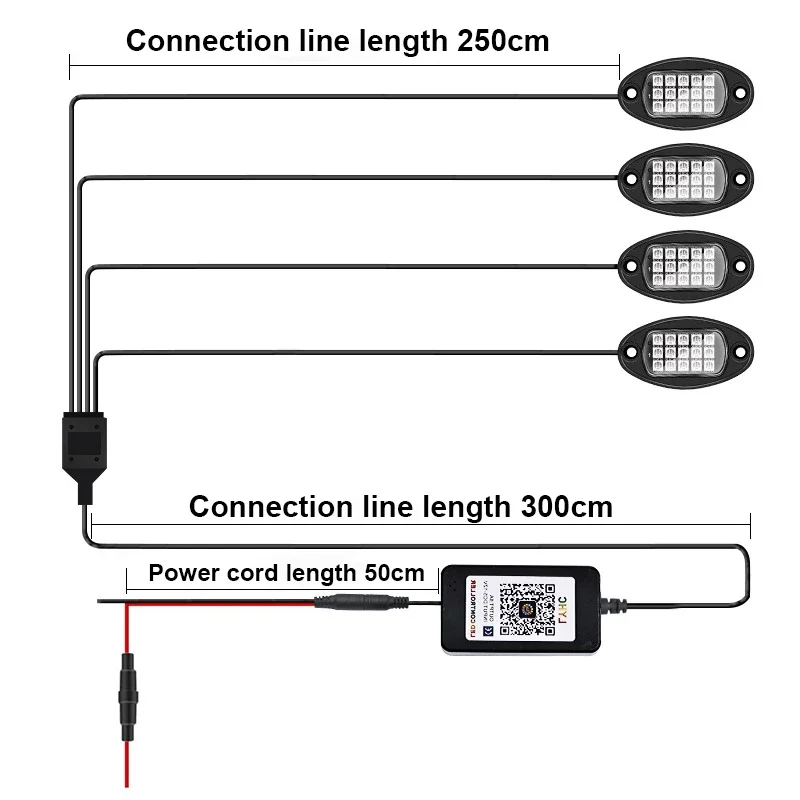 RGB LED أضواء الصخور 4/6/8/10/12 في 1 هيكل السيارة ضوء ل جيب على الطرق الوعرة شاحنة قارب الموسيقى مزامنة بلوتوث APP التحكم Undergolw #4
