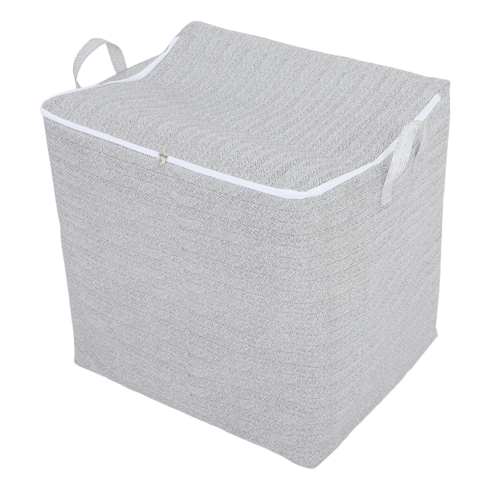 

Large Capacity Fabric Clothes Storage Bag Organizer Zipper Handles Blankets Bedding Closet Space Saving Moving Home