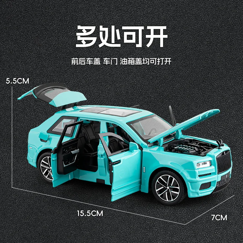 Rolls-Royce Cullinan 1/32 Scale Diecast Alloy Pull Back Car Collectable Toy Gifts for Children