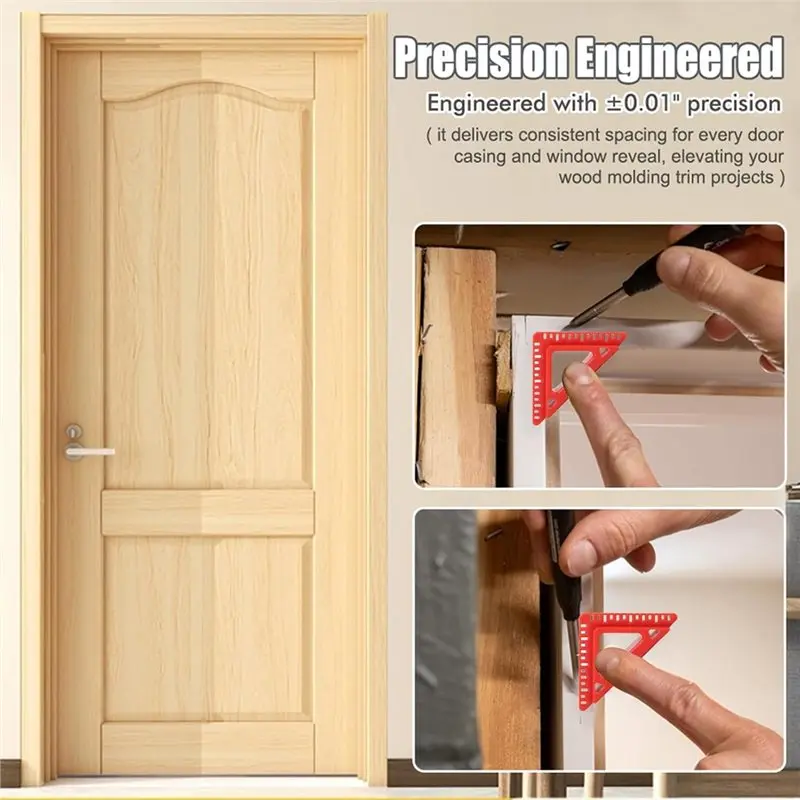 2Pcs Trim Reveal Marking Tool, Door Casing Reveal Tool, Window Casing Reveal Jig With 1/4In 3/16In Spacer& 1/8In-[33A Tvdae]