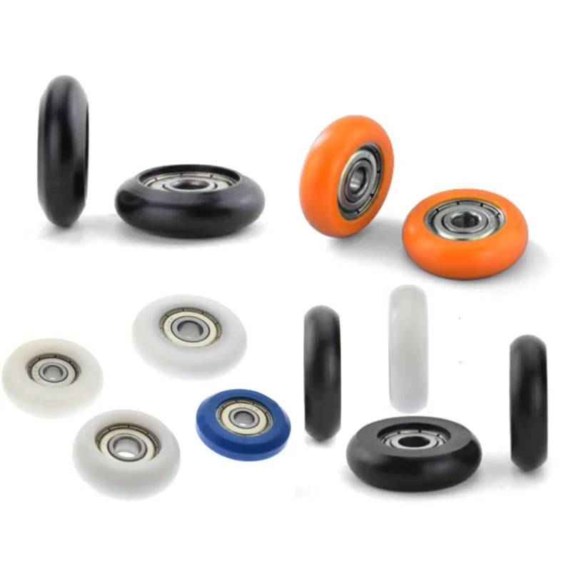 [R-ID6] Free Shipping 10PCS 626zz 696zz ball bearing Inner Diameter 6MM plastic coated roller wheel 22-35MM round wheel pulley