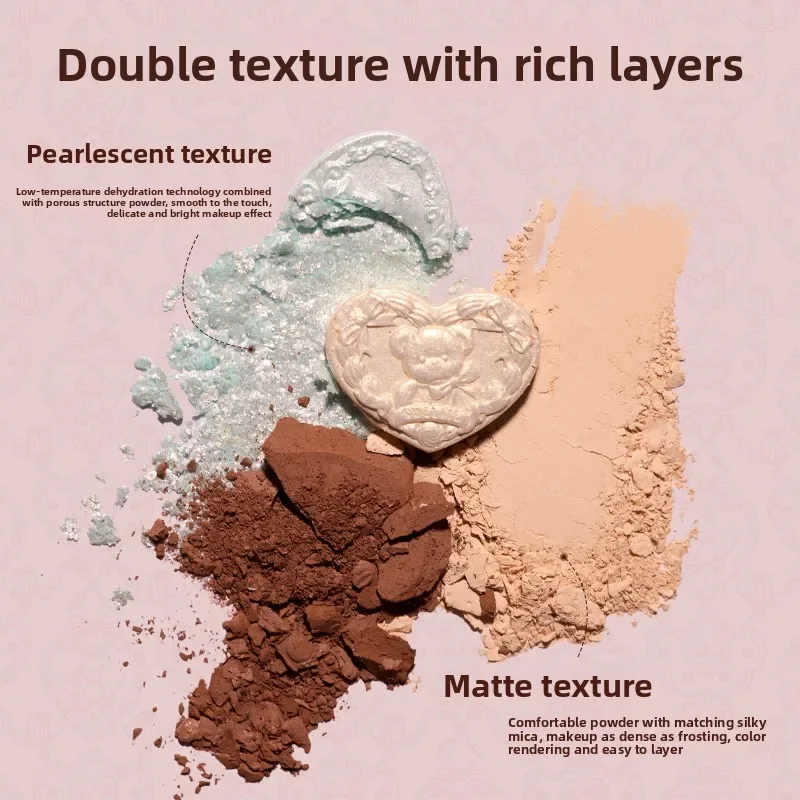 Flower Knows SWEETIE BEAR Tavolozza per trucco occhi altamente pigmentata Ombretti Kit regalo per cosmetici con finitura luccicante opaca a lunga durata