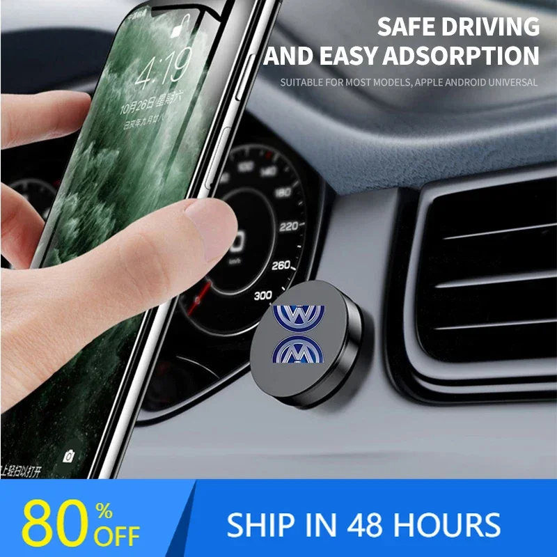 

Round Magnetic Mobile Car Phone Holder For Volkswagen VW Jetta Polo T4 T5 T6 Sharan Touareg Gol T-Cross Touran Accessories