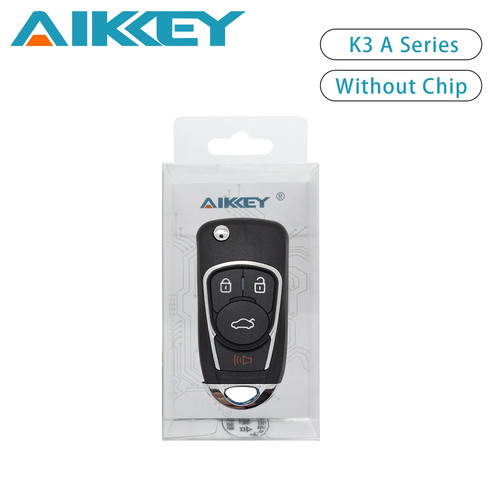 AIKKEY K3 Universal A Series 4 Buttons Buick Design Car Remote Key Fob for AIK Machine Remote Control Key Replacement