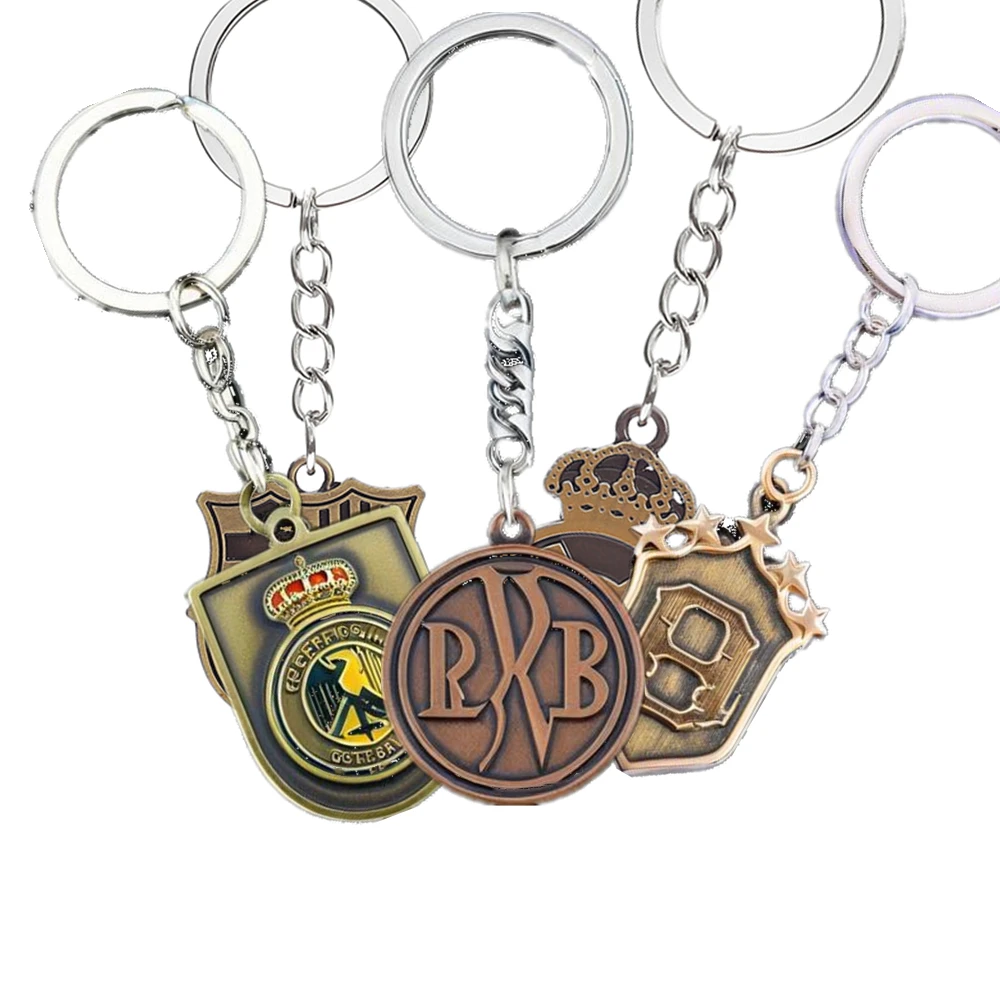 50 equipos, suministros para manualidades de fútbol, adornos de fútbol DIY, Europa América, todos los palos, placas de Metal de aleación de bronce de Madrid, 1 Uds.