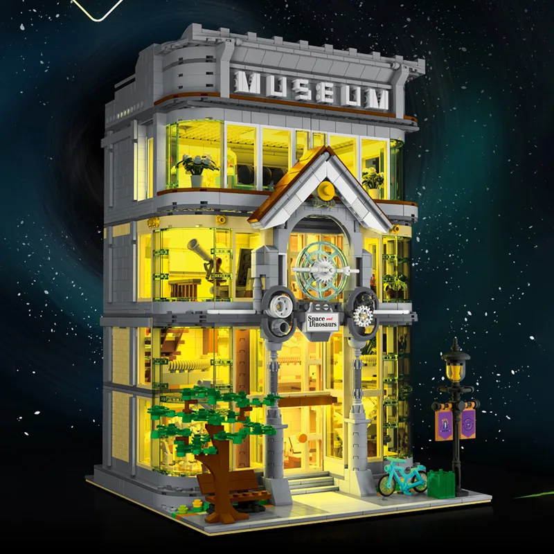 

3784 шт. музейный дом 10206 строительные кирпичи образовательный вид архитектурная модель блоки образовательные Хэллоуин, рождественские подарки