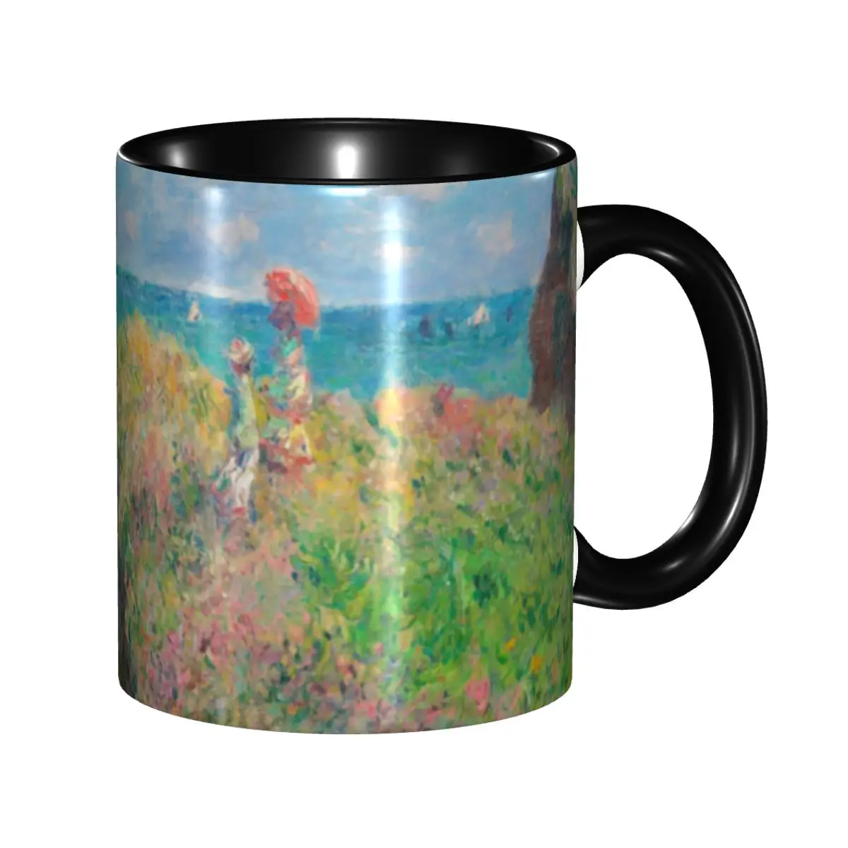 

Painting Art Claude Monet Artist Paintings Coffee Mugs DIY Personalized Cliff Walk at Pourville Ceramic Mug Cup Creative Gift