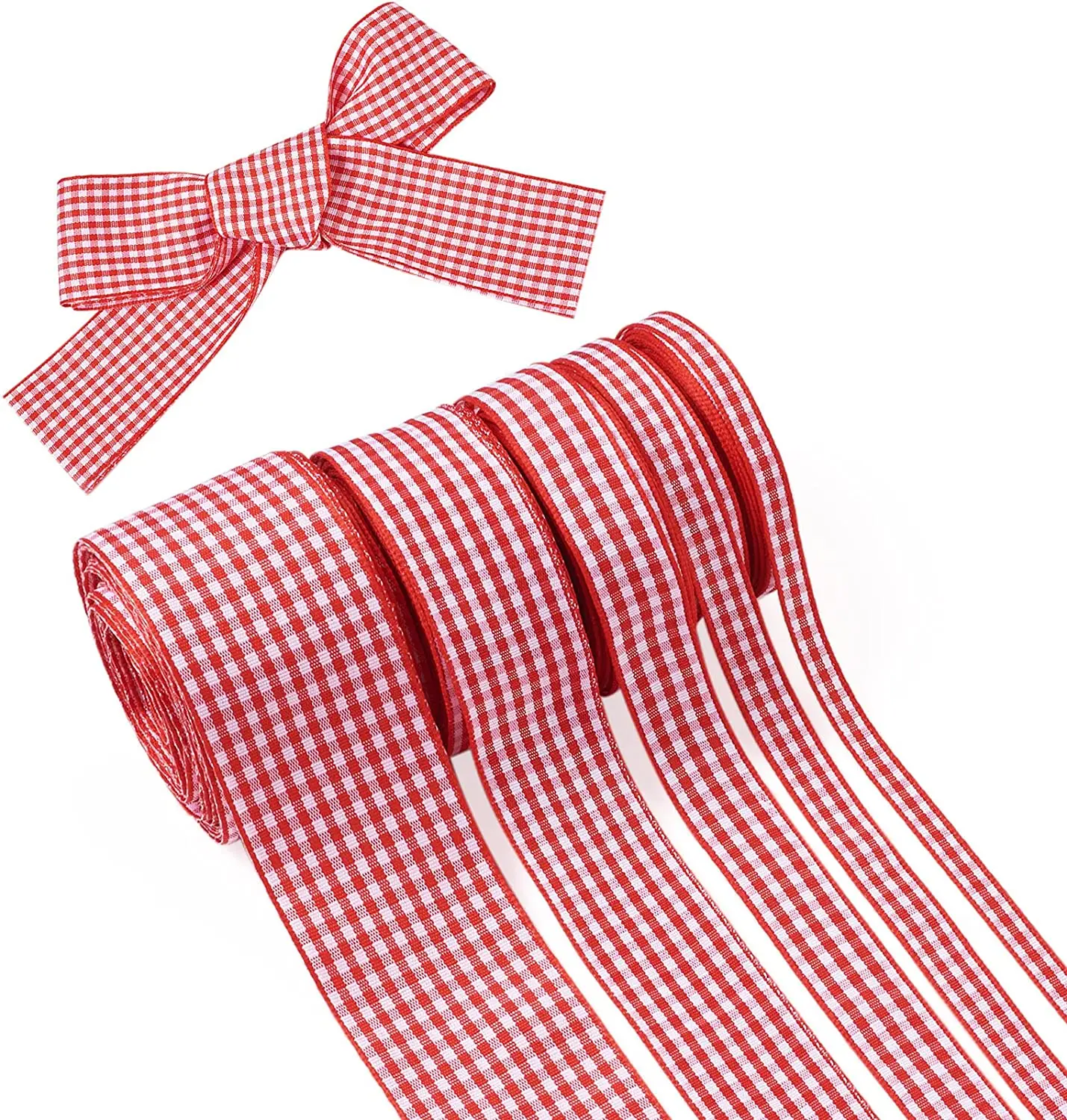 5 Yards Gingham Ribbons for Wedding Christmas Party Decorations Gifts Wrapping DIY Bow Hair Craft Plaid Ribbons Card Buffalo