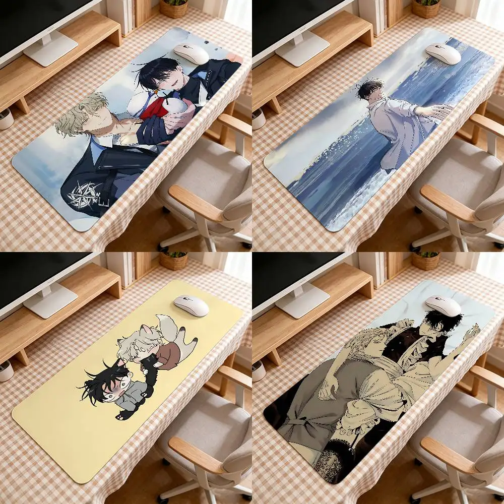 Manhwa L-low Tide In T-twilight-S Cute Mouse Pad Computer Mat Deskpad Laptop Keyboard Mat Office Large Landscape Mousepad