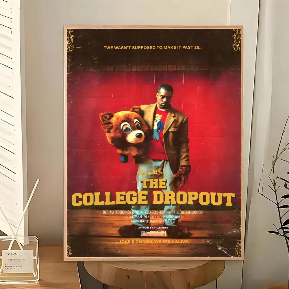 Singer Hip Hop Creator Kanye West Poster Wall Art Painting for Living Room Home Decoration and Holiday Gifts