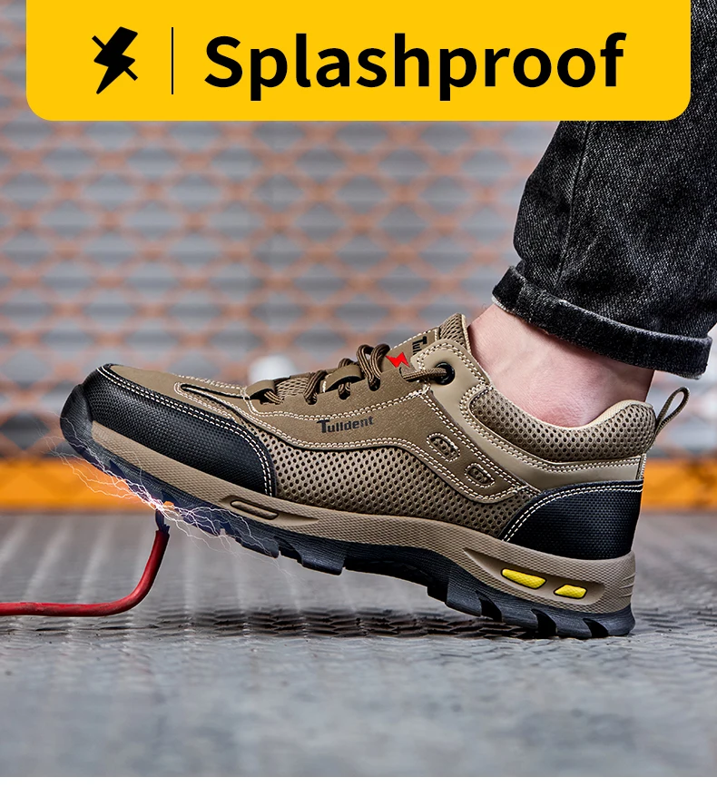 Neue Herrenschuhe Sommer-Arbeitsschutzschuhe, Herren-Antiperforations-Arbeitsschuhe, Schutzschuhe, Sicherheitsstiefel – Detail 8