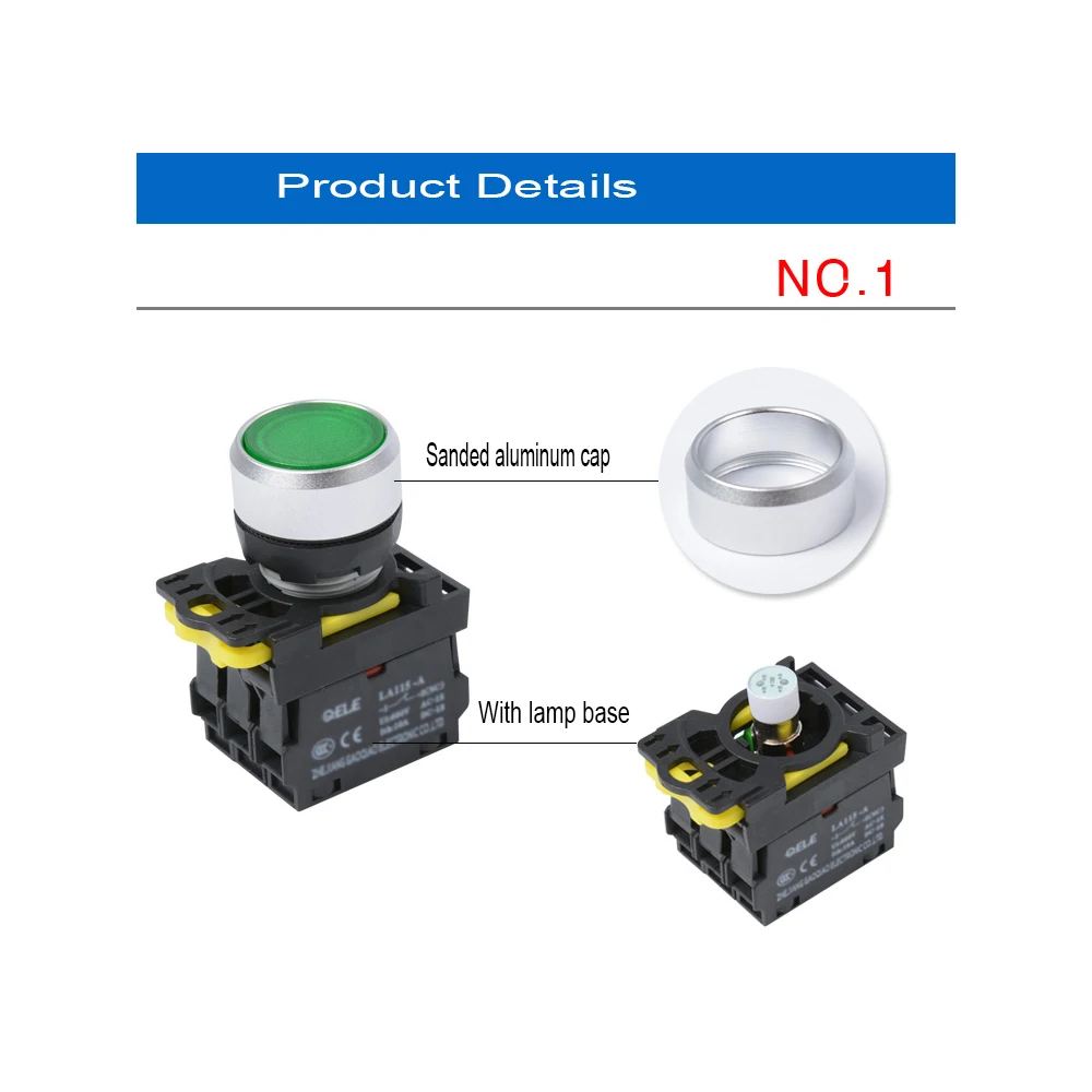 1PCS Button Switch Lighting Control Box, Power Start Stop, 1 2 3 4 Hole Reset Point Electrical Box 24V 220V