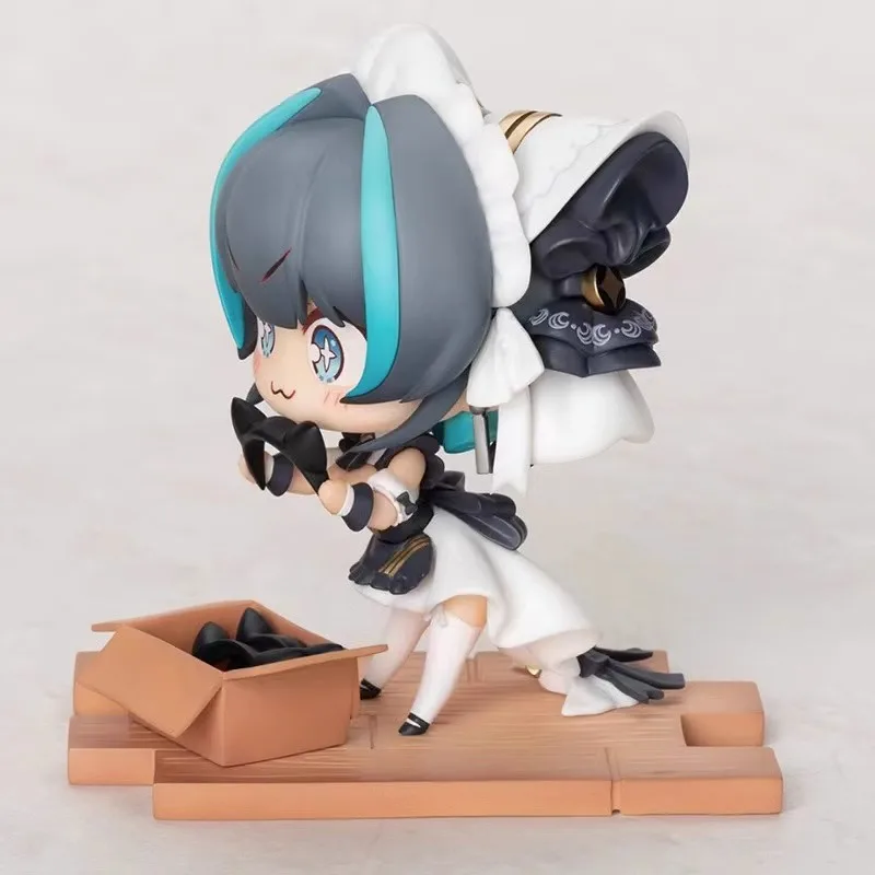 Blue Route JUUs Time Q versión Cheshire figura animación oreja de gato bidimensional juego de sirvienta ornamento barato