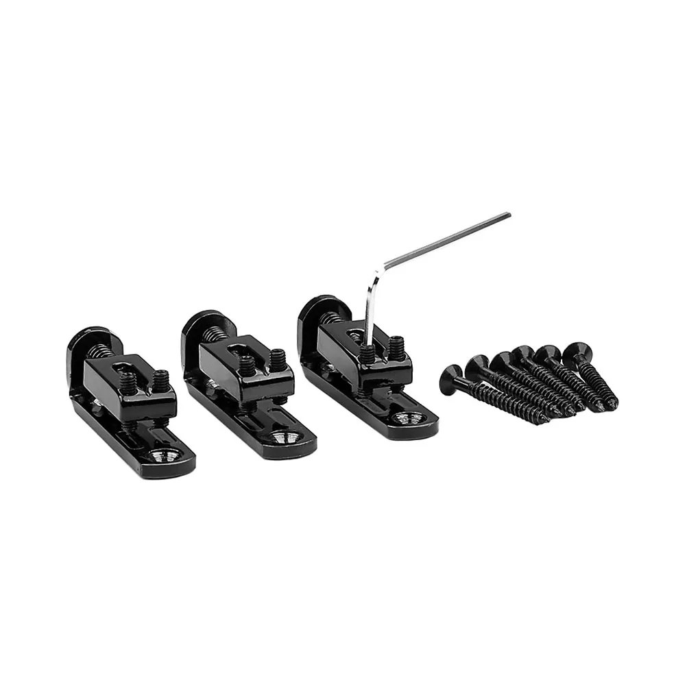 

3 Pcs Guitar Bridge Set Block Electric Saddle Music Single Roller Accessories Metal
