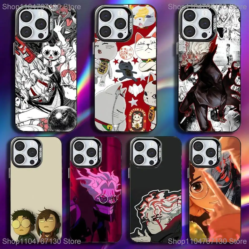 

Anime D-Dandadan Okarun Phone Case For iPhone 16,15,14,13,12,11,Pro,Max,Plus,Mini,XS,SE Anti Fall Black Matte Hard Bumper