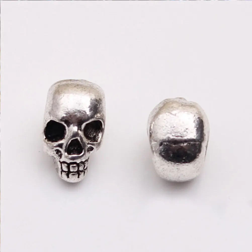 

50 шт. подвесок-черепов из сплава для самостоятельного изготовления украшений: аксессуары для ожерелий, браслетов, серег, брелоков, скрапбукинга, подарков