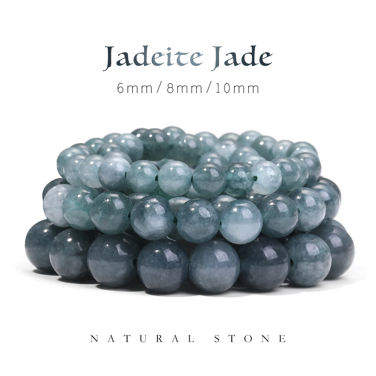 6/8/10mm Jadeite Jade Gemstone Round Loose Beads for DIY Jewelry Bracelet Necklace Earrings Pendant Factory Direct Beads Jadeita