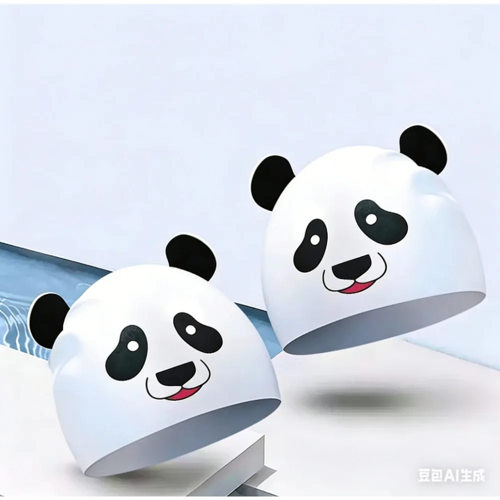 

Шапочка для плавания для детей, защита ушей, большие силиконовые шапочки для плавания с мультяшным принтом, водонепроницаемые аксессуары, унисекс, снаряжение для бассейна