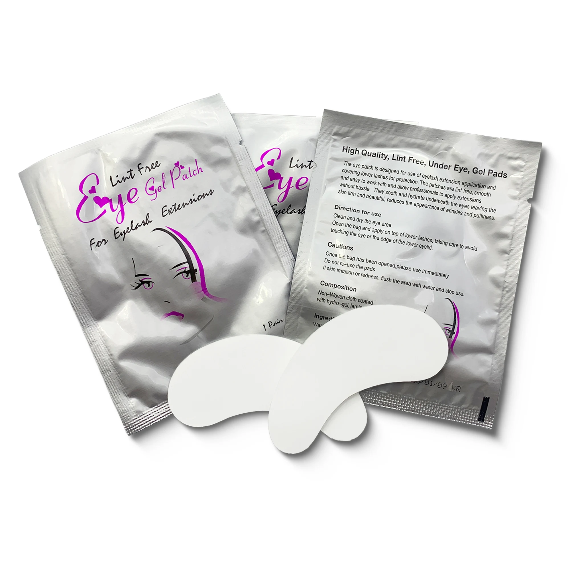 100 paia di carta per ciglia adesivo per Gel per gli occhi avvolgere Patch per ciglia Patch per Extension ciglia sotto i cuscinetti per gli occhi per innesto di strumenti per il trucco