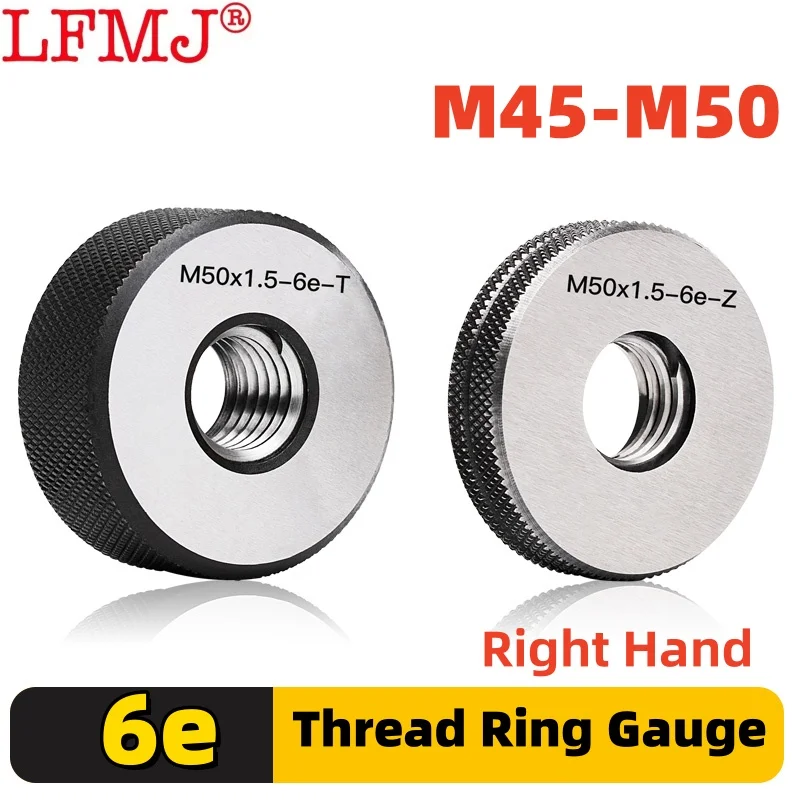 

1SET(1*GO+1*NOGO) 6e M45-M50 Standard Metric Fine Tooth Thread Ring Gauge Measure Tool M45M48M50