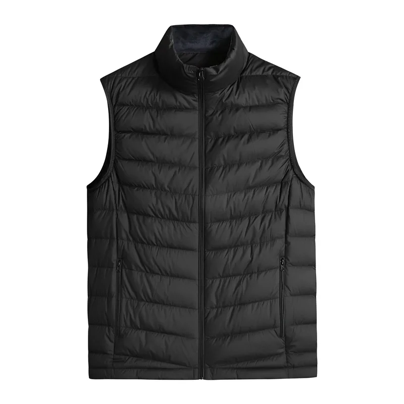 

New Arrival Fashion Suepr Large Men's Standing Collar Lightweight Down Vest for Autumn Winter Plus Size L XL 2XL3XL4XL5XL6XL 7XL