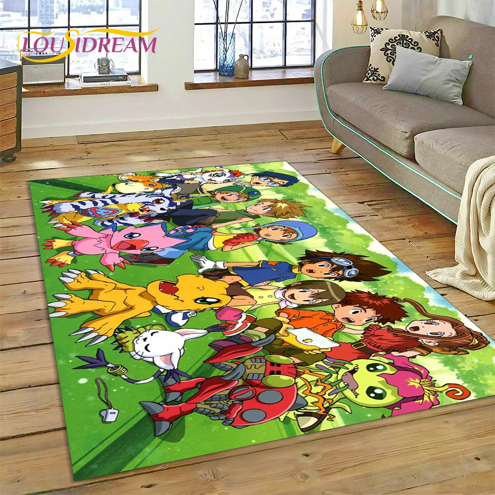 

Retro Digimon Adventure Monster Cartoon Rug Carpet for Living Room Bedroom Decor,Floor Mat Non-slip Decoration for Sofa Doormat