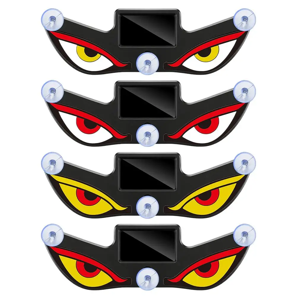 Solar Powered Car Neon Light with Dynamic Demon Eye Breathing Effect - Type-C Rechargeable, Light Sensor, Suction Cup
