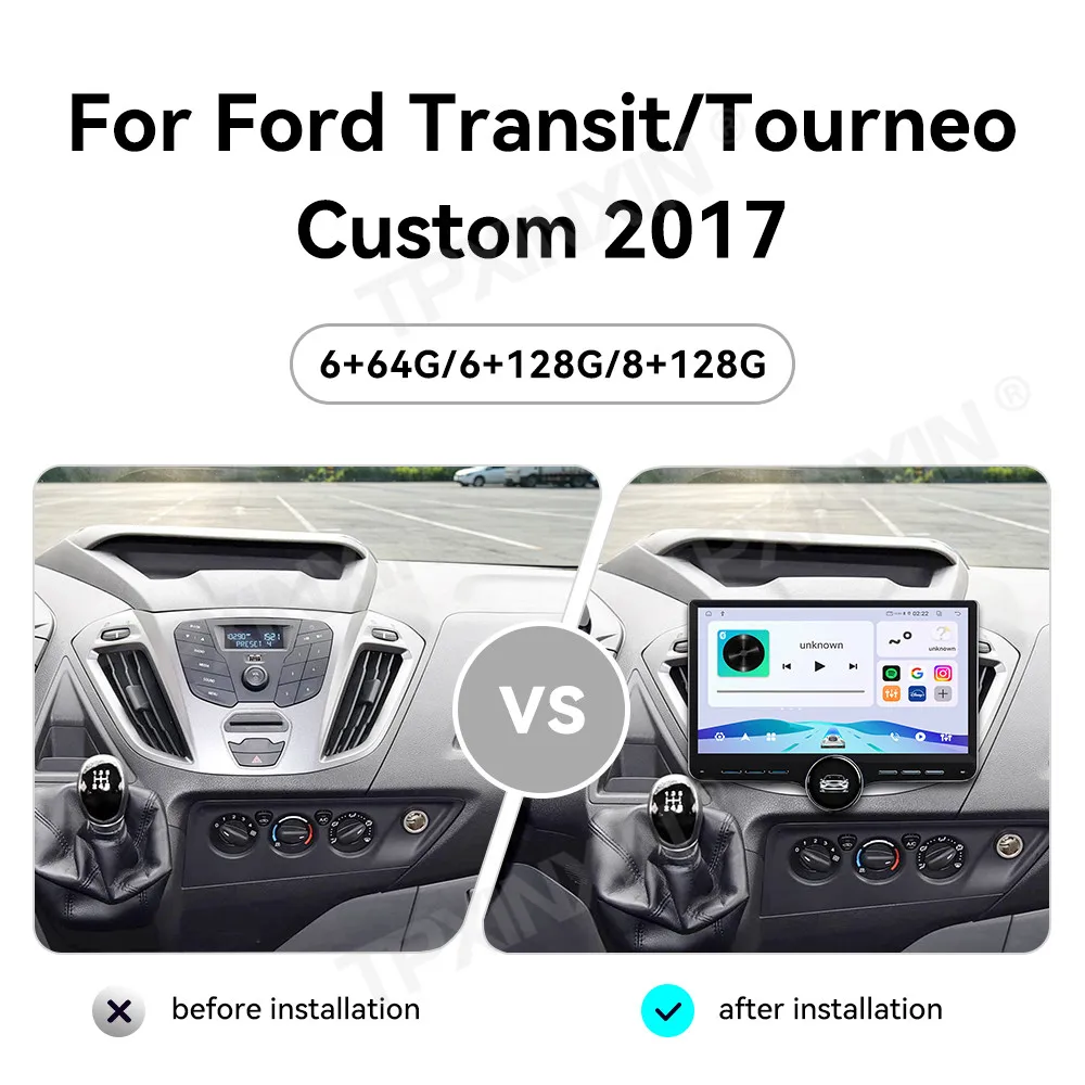 For Ford Transit Tourneo Custom 2017 Android Car Radio Multimedia Video Carplay Autoradio Stereo GPS Navigation Head Unit