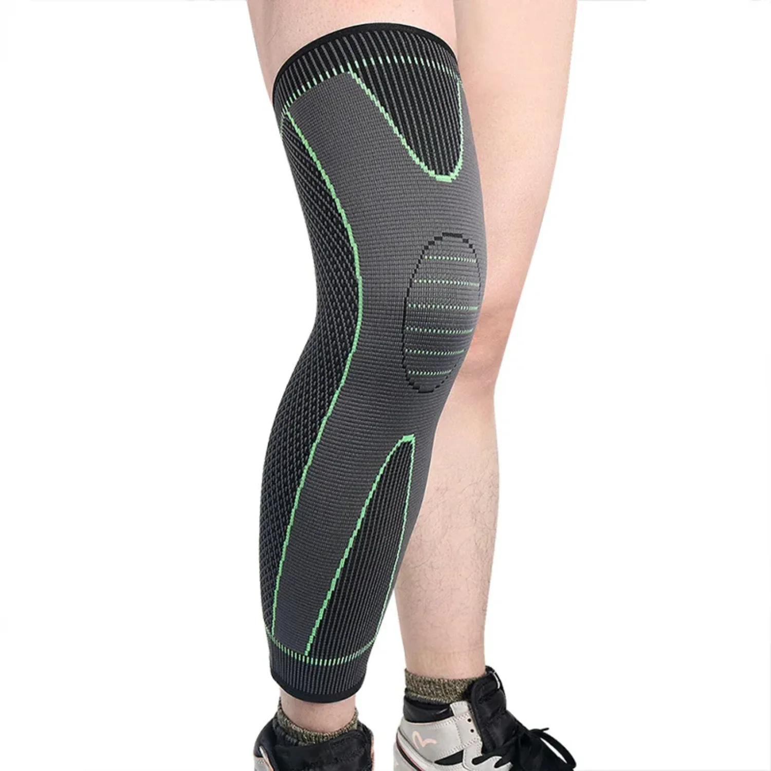 

1 PCS Compression Knee Pads Support Sleeve Protector Elastic Kneepad Brace Spring Support Volleyball Running Silicone Legs