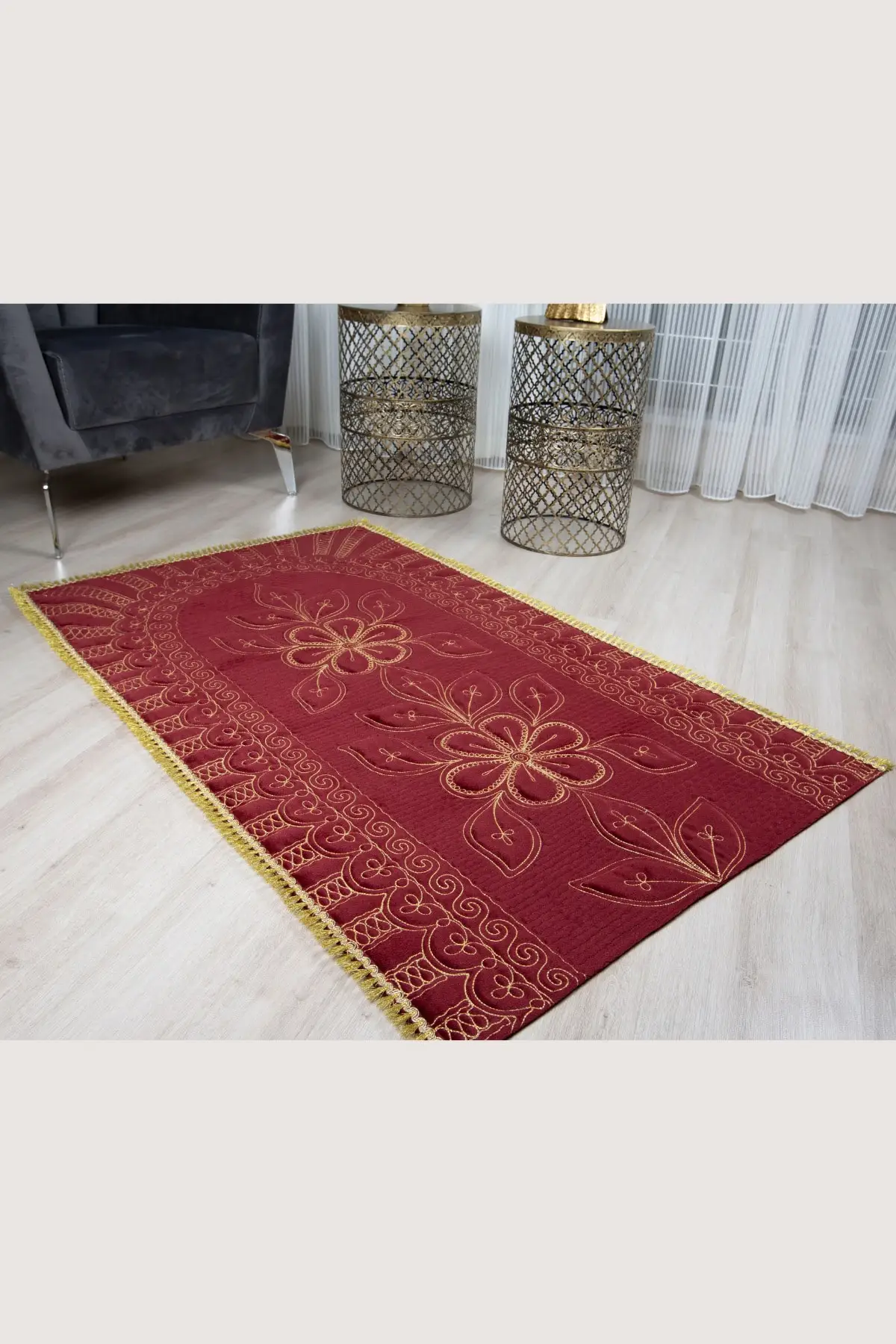 

Dovi mother's day gift and dowry daisy Model handmade handmade handmade velvet Rug Rug set-exclusive Meditation Rug