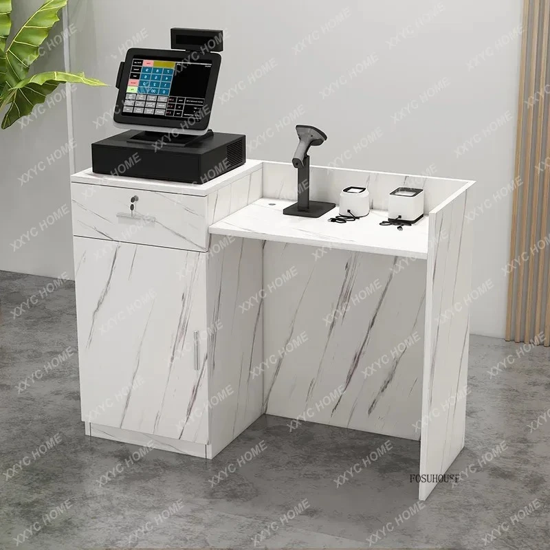 

Modern Commercial Reception Desks Cashier Shop Small Convenience Store Front Desk Clothing Store Bar Table Cashier Counter R FT