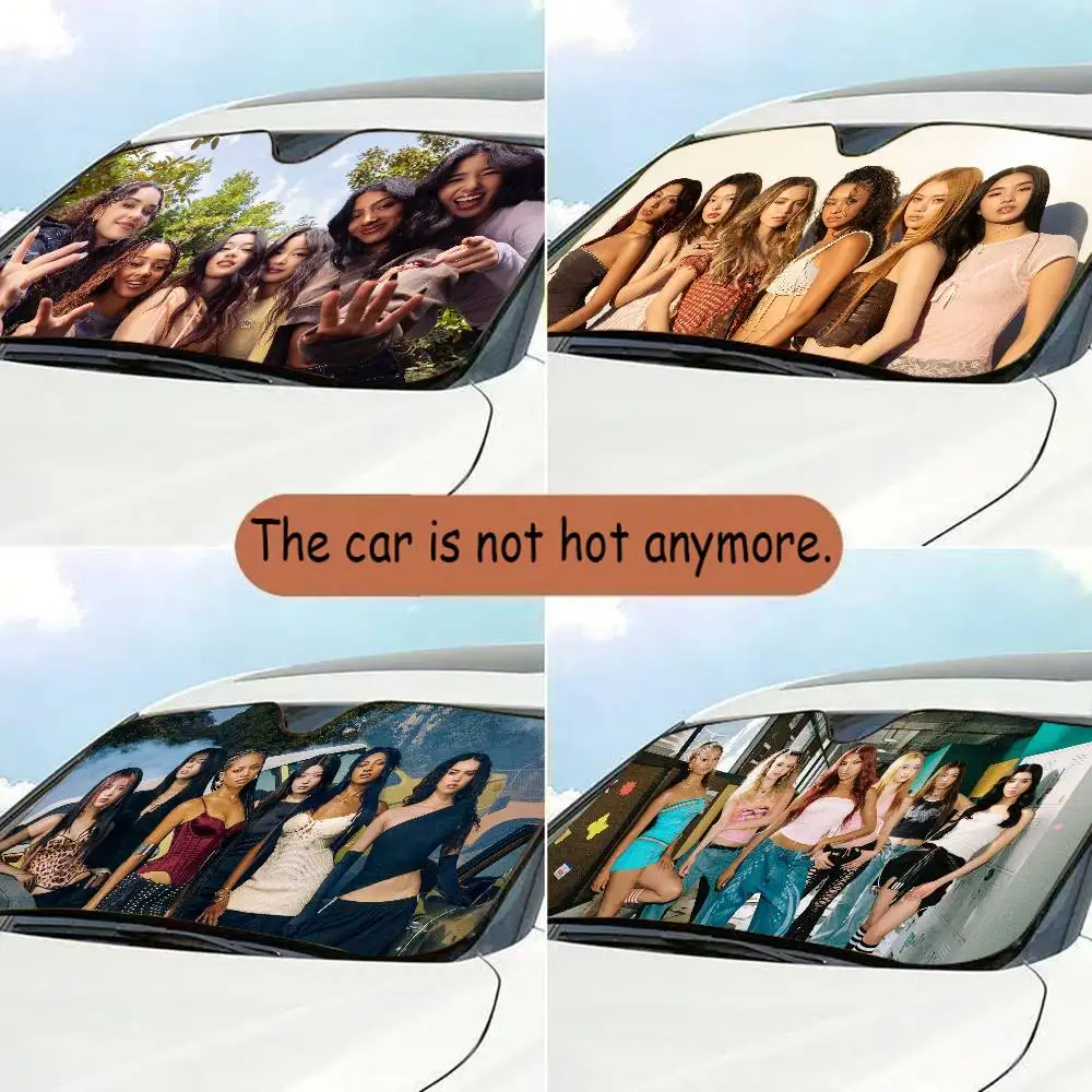 

1pc Kpop Hot Gir K-KATSEYE Car SunShade Cartoon Window For Children Adults Adsorption SunShade Cover
