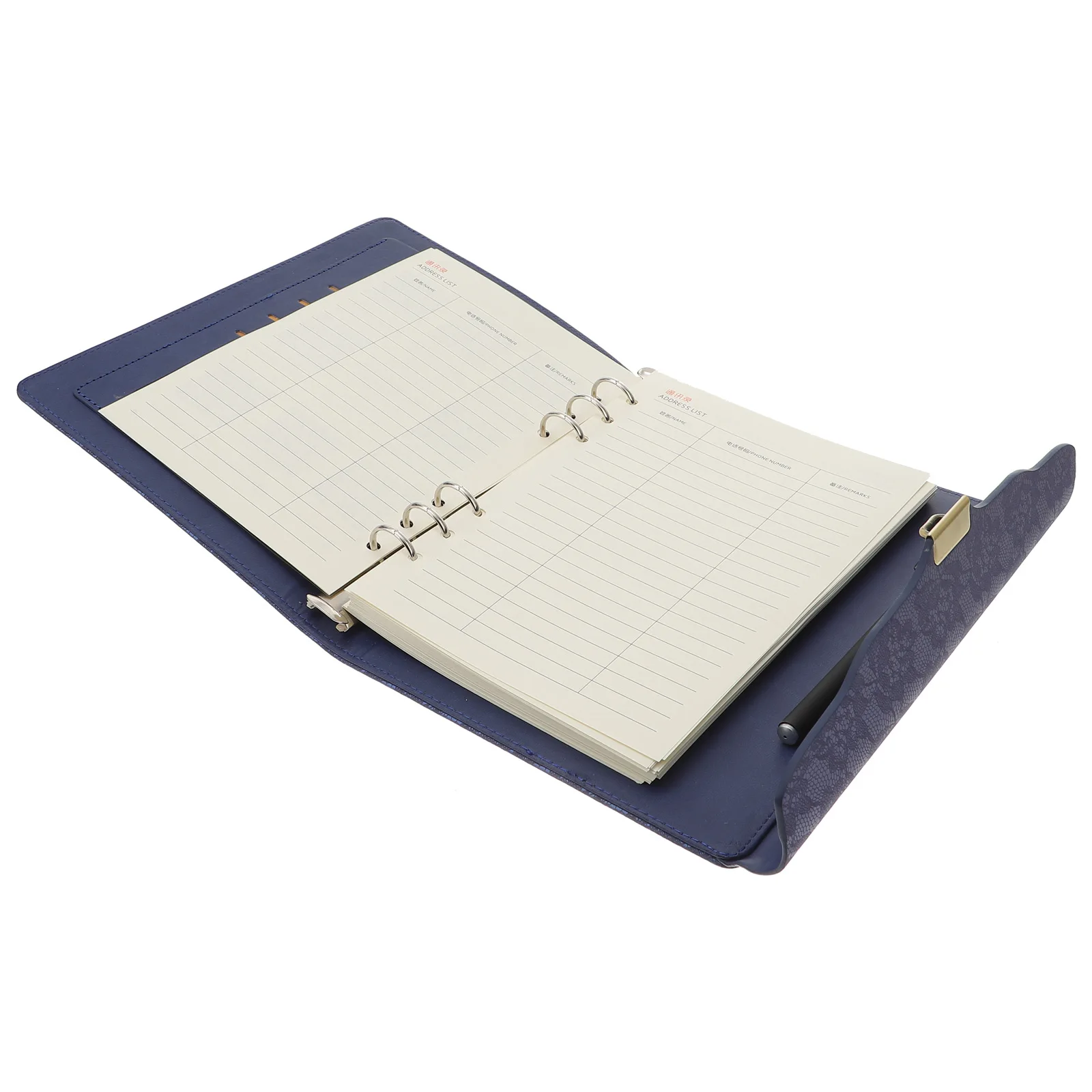 

Business Notebook A5 Blue Lockable PU Waterproof Anti-peeping Daily Planning Notepad Combination Diary Journal