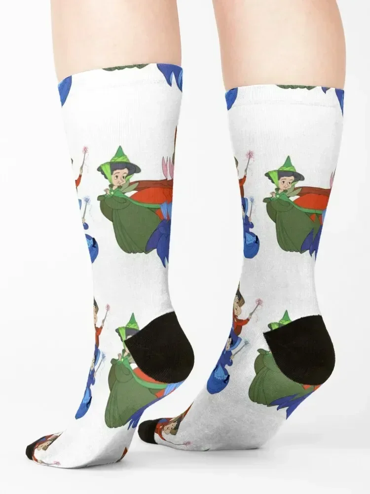 Bas de la Belle au bois dormant pour hommes et femmes, chaussettes de la flore, de la faune et de la météo ambulante