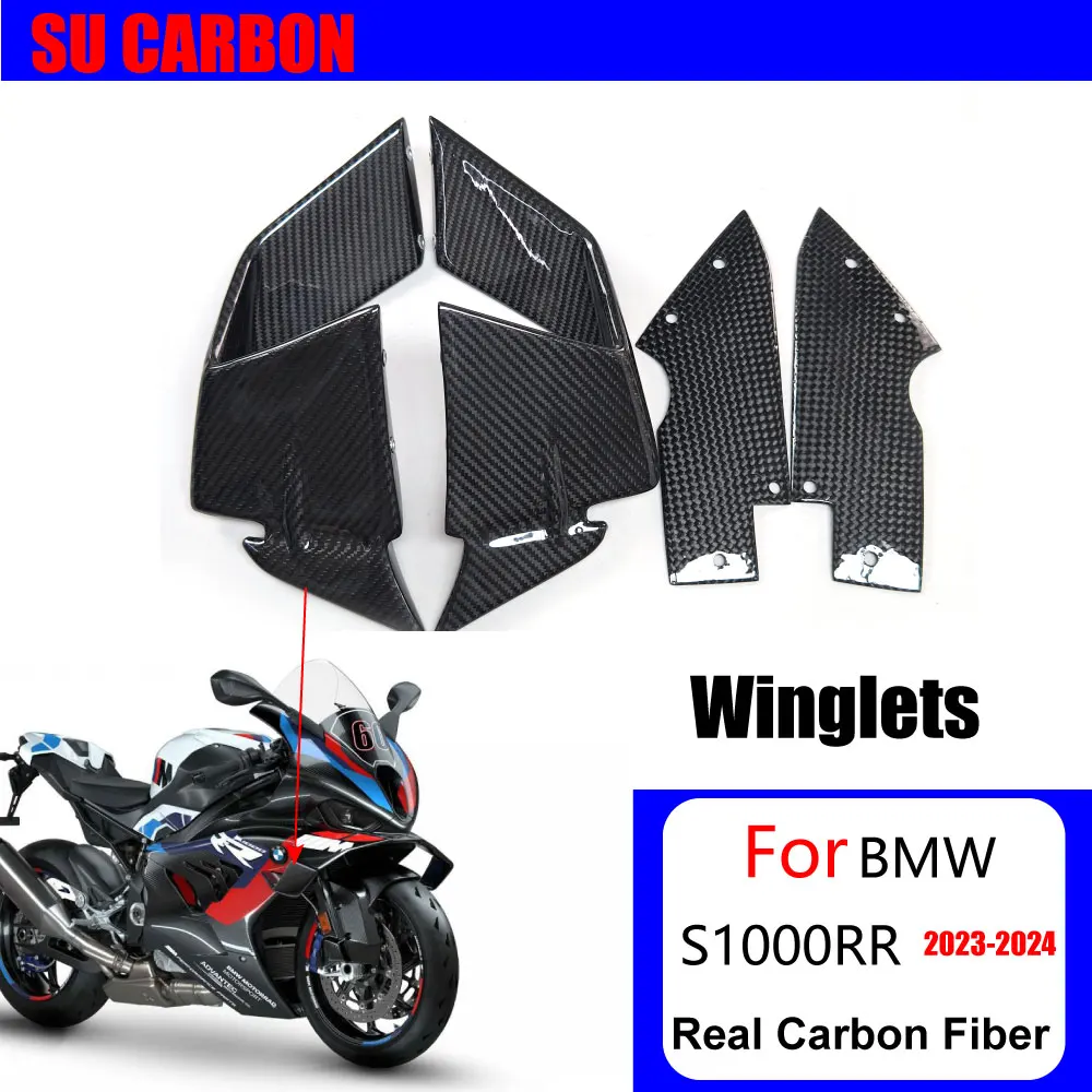 For BMW S1000RR 2019-2024 Motorcycle Accessories Forging pattern Real Carbon Fiber in Winglets Fairing