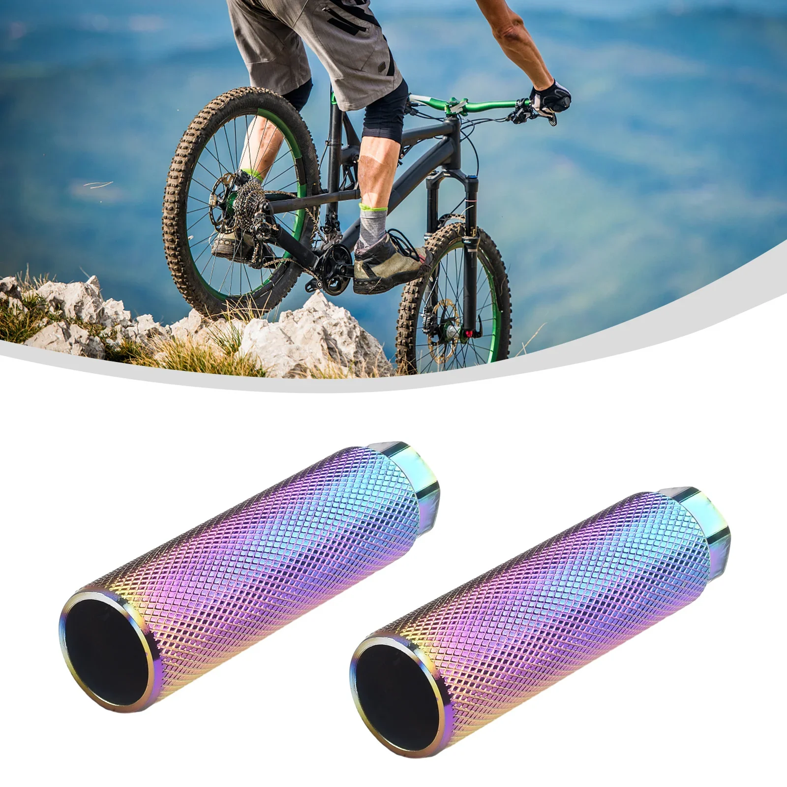 Premium Aluminum Alloy Bike Pegs, Knurled Design For Anti Skid Grip, Suitable For Road Bike, Mountain Bikes, And More