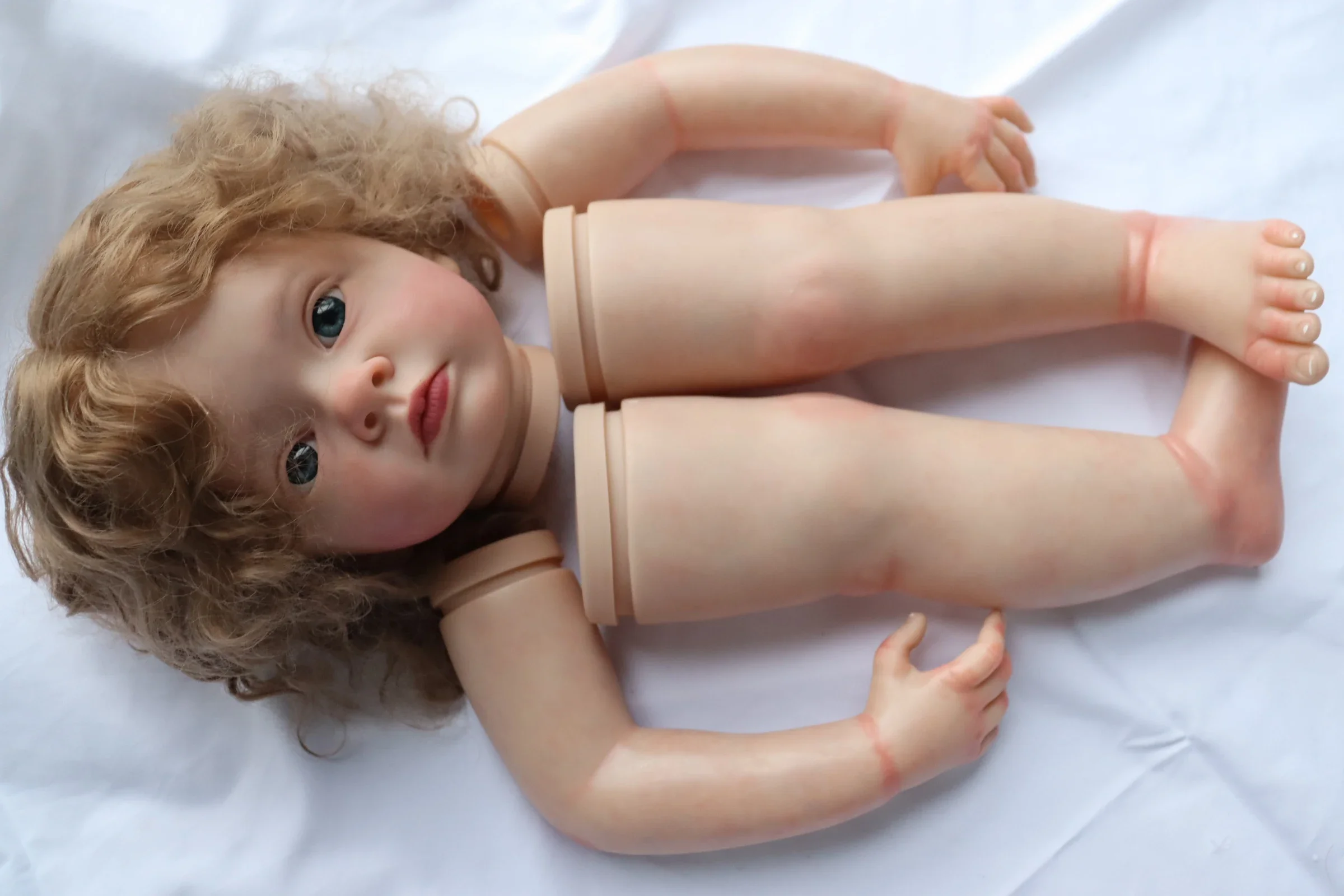 DLS Artist Painted Reborn Baby Tutti With Standing Legs With Veins With Hand-Rooted Hair Unassembled Kit Dolls For Children