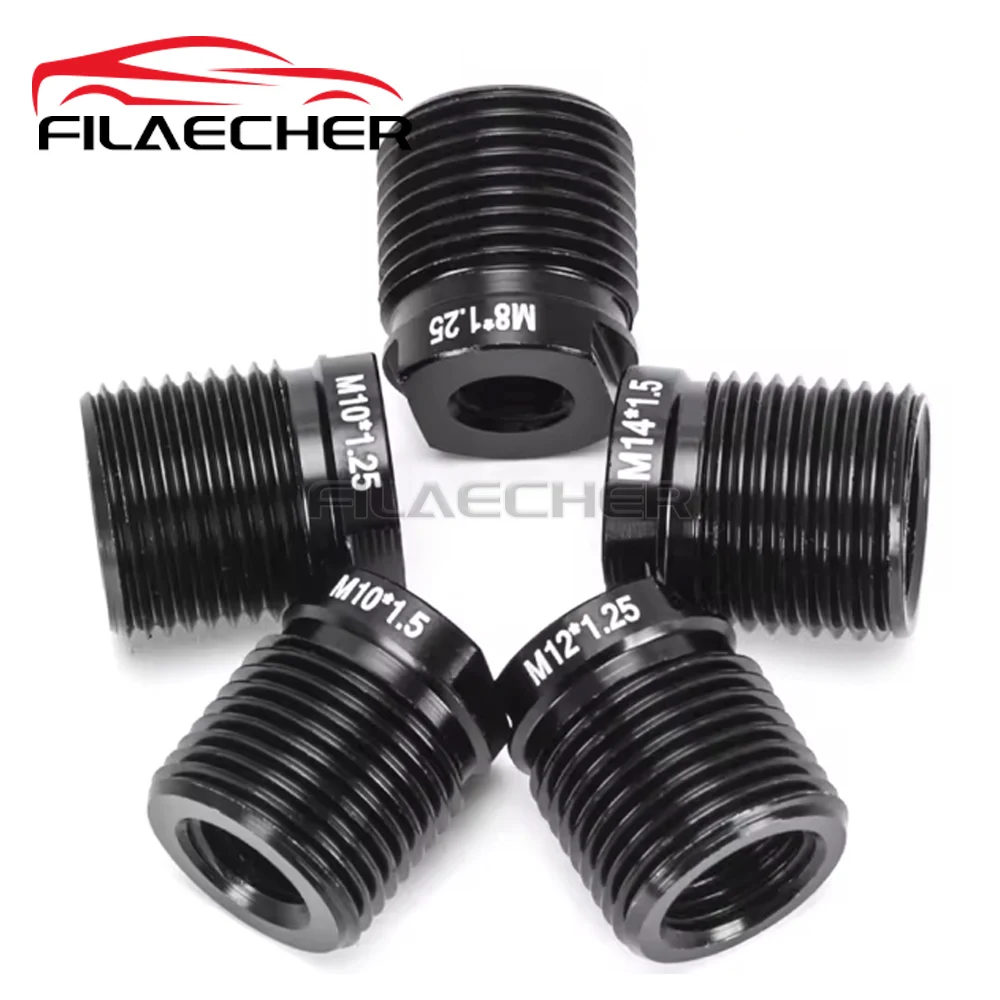 5Pcs M12x1.25/ M10x1.25/ M8x1.25/ M10x1.5/ M14x1.5 Aluminum Car Shift Knob Adapter With inside thread Shift Knob Accessories