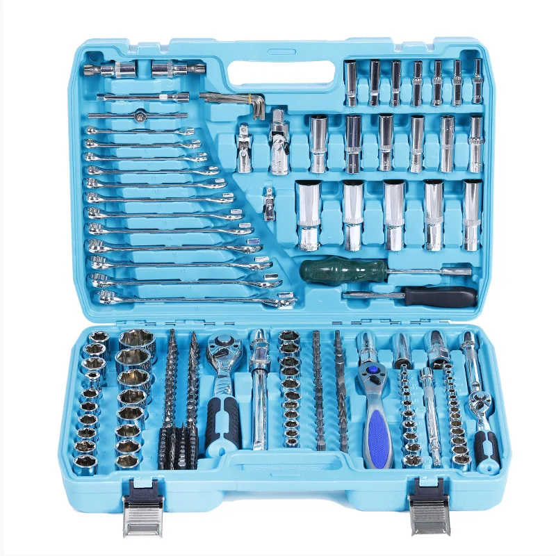 For 216 Piece Set Of Hardware And Automotive Repair Tools, Ratchet Wrench, Socket Set Combination