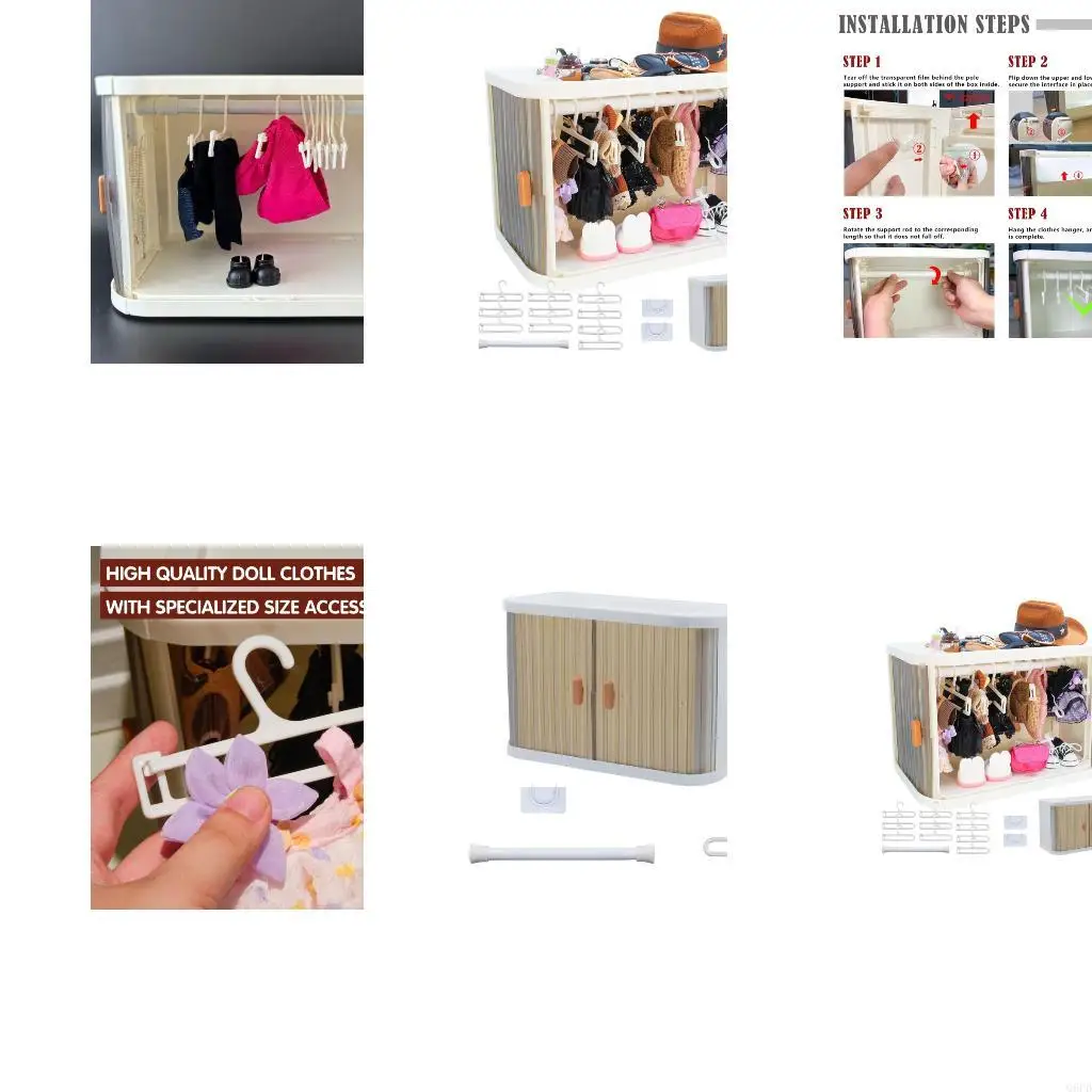 

Расширяемая каркасная коробка для хранения гардероба в кукол.