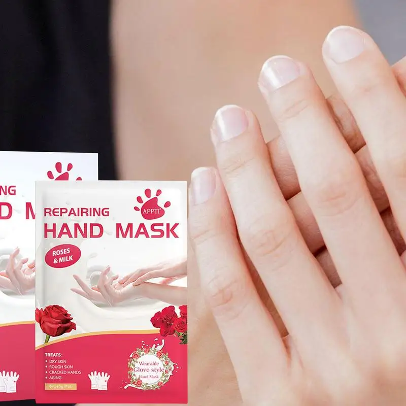 Hand Peel Cover Hand Reparatur handschuhe Rose & Milch Hand pflege Feuchtigkeit shand schuhe für trockene rissige Hände reparieren pflegende Hand abdeckungen