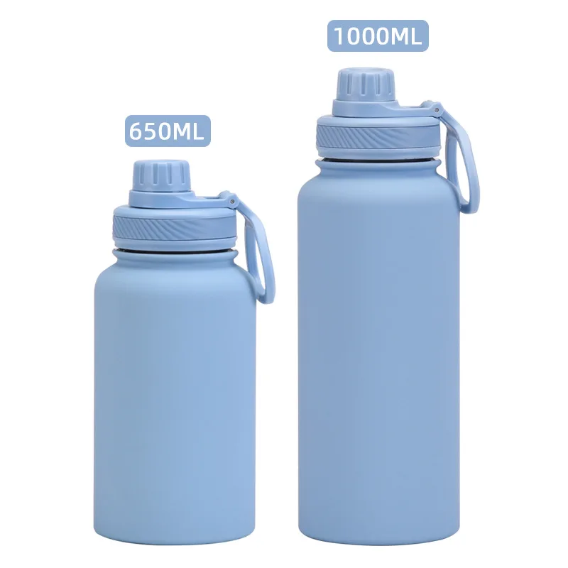 Portable Double Layer Vacuum Insulated Cup Stainless Steel Water Bottle 2 Covers Thermal Flasks Coffee Mug Hot Cold Drinks