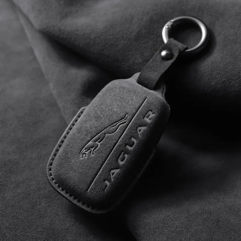 for Jaguar XEL XFL E-PACE I-PACE F-TYPE Car Key Cover Flip Key Case with Key Ring - view 4