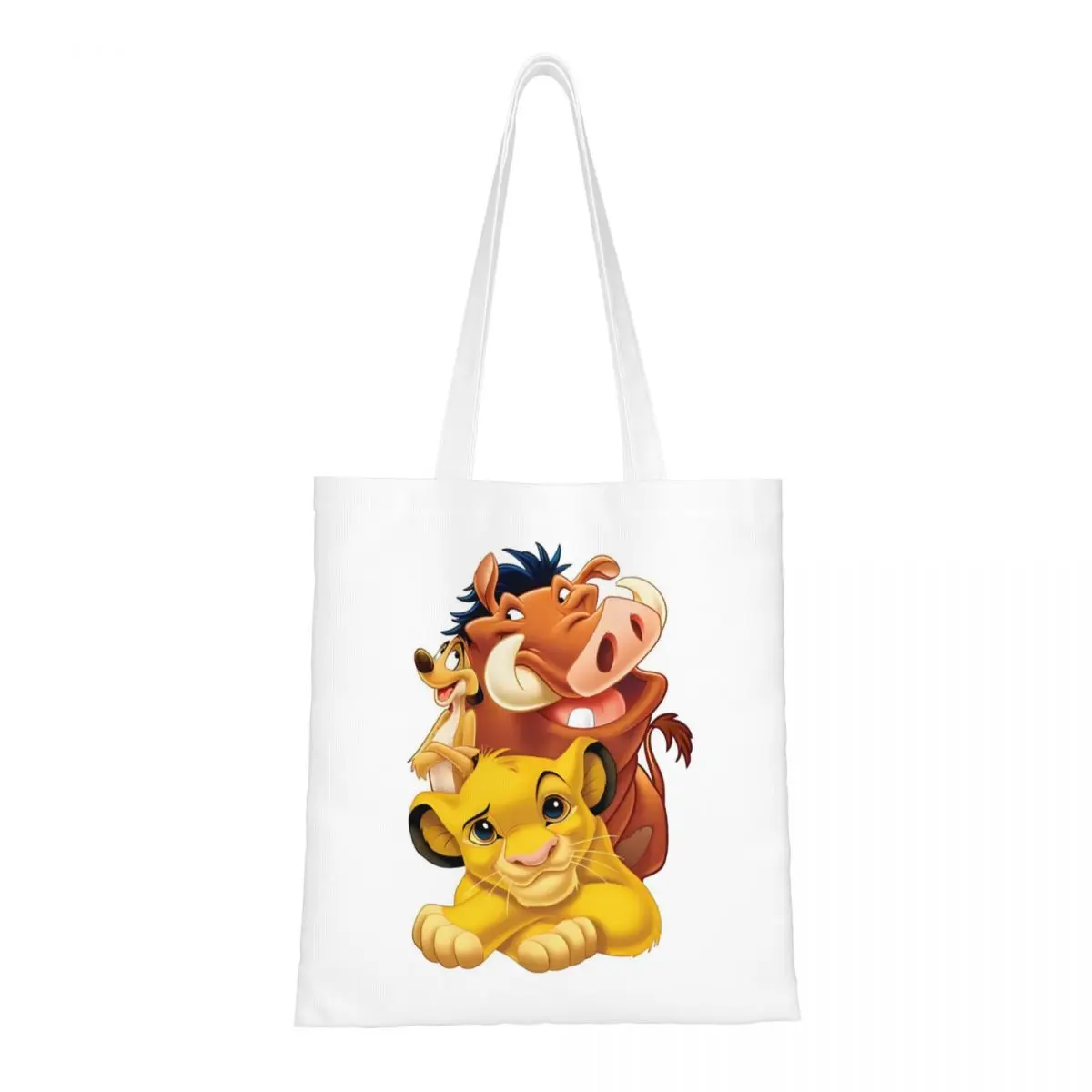 Women Men The Lion King Simba Tote Bags Canvas Grocery Bag for Ladies Handbags